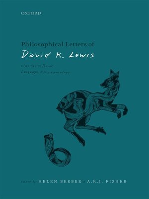 cover image of Philosophical Letters of David K. Lewis, Volume 2